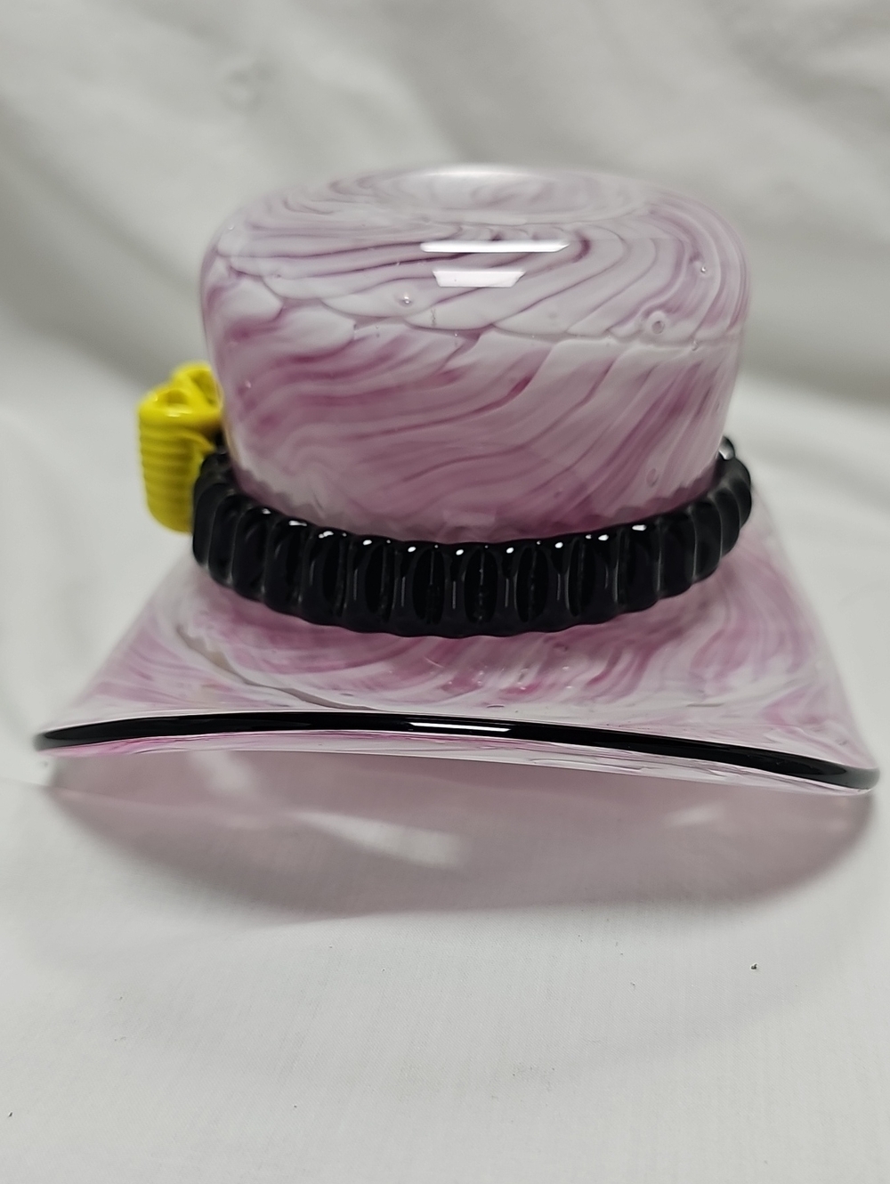 Vintage Block Crystal Mouth Blown Glass Hat - Picture 5 of 7